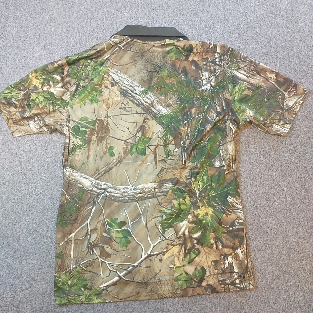Gander Mountain Guide Series Mens Camo Polo Shirt Realtree Xtra Green Medium